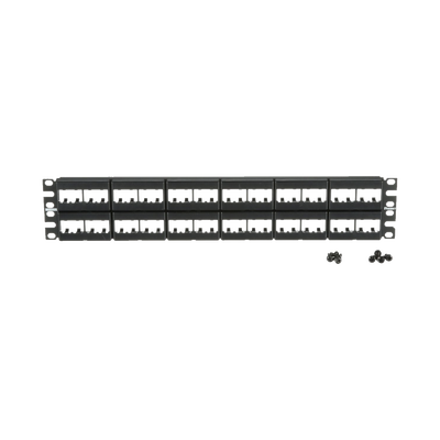 PANDUIT - Panel de Parcheo Modular Mini-Com (Sin Conectores), Plano, Sin Blindaje, de 48 Puertos, 2 UR