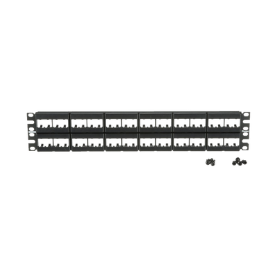 PANDUIT - Panel de Parcheo Modular Mini-Com (Sin Conectores), Plano, Sin Blindaje, de 48 Puertos, 2 UR