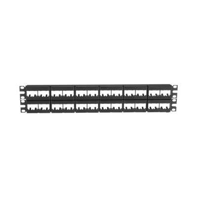 PANDUIT - Panel de Parcheo Modular Mini-Com (Sin Conectores), Plano, Sin Blindaje, de 48 Puertos, 2 UR
