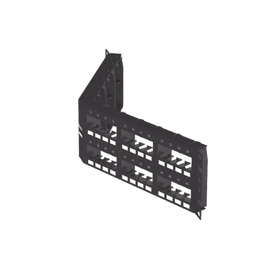 PANDUIT - Panel de Parcheo Modular Mini-Com (Sin Conectores), Angulado Instalación la Ras, Sin Blindaje, de 48 Puertos, 2UR