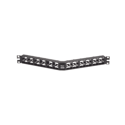 PANDUIT - Panel de Parcheo Modular Mini-Com (Sin Conectores), Angulado, Sin Blindaje, Alta Densidad, de 48 Puertos, 1UR
