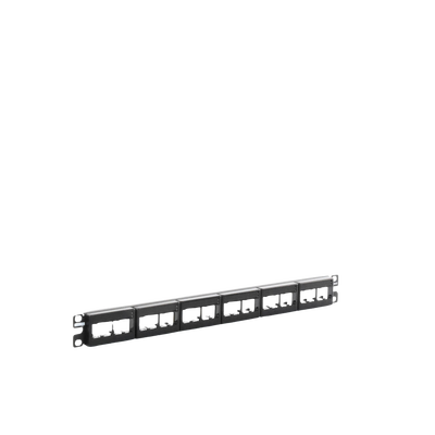 PANDUIT - Panel de Parcheo Modular Mini-Com (Sin Conectores), Plano, Sin Blindaje, Con Etiqueta y Cubierta, de 24 Puertos, 1UR
