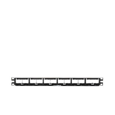 PANDUIT - Panel de Parcheo Modular Mini-Com (Sin Conectores), Plano, Sin Blindaje, Con Etiqueta y Cubierta, de 24 Puertos, 1UR
