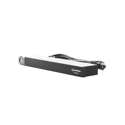 CYBERPOWER - PDU Básico Para Distribución de Energía, Con 10 Tomas NEMA 5-15R Traseras, 1UR, 15 Amp, 120 Vca