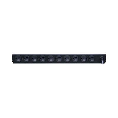 CYBERPOWER - PDU Básico Para Distribución de Energía, Con 10 Tomas NEMA 5-15R Traseras, 1UR, 15 Amp, 120 Vca