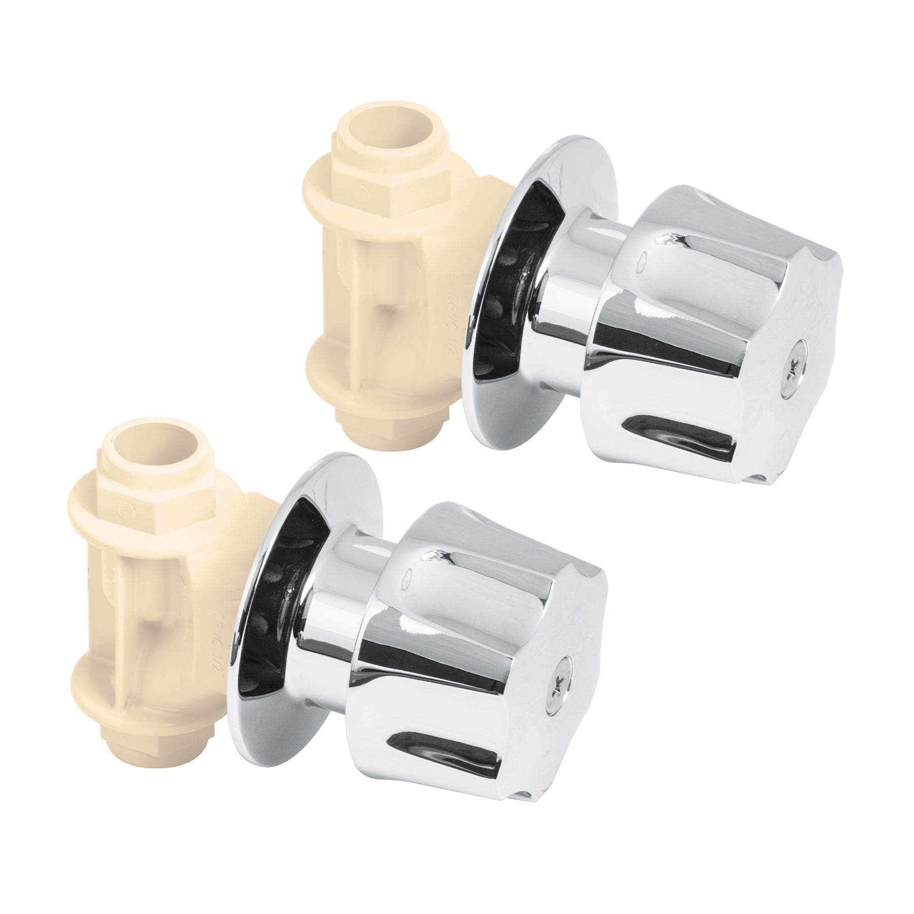 Juego de 2 llaves de empotrar CPVC 1/2' con maneral, FOSET