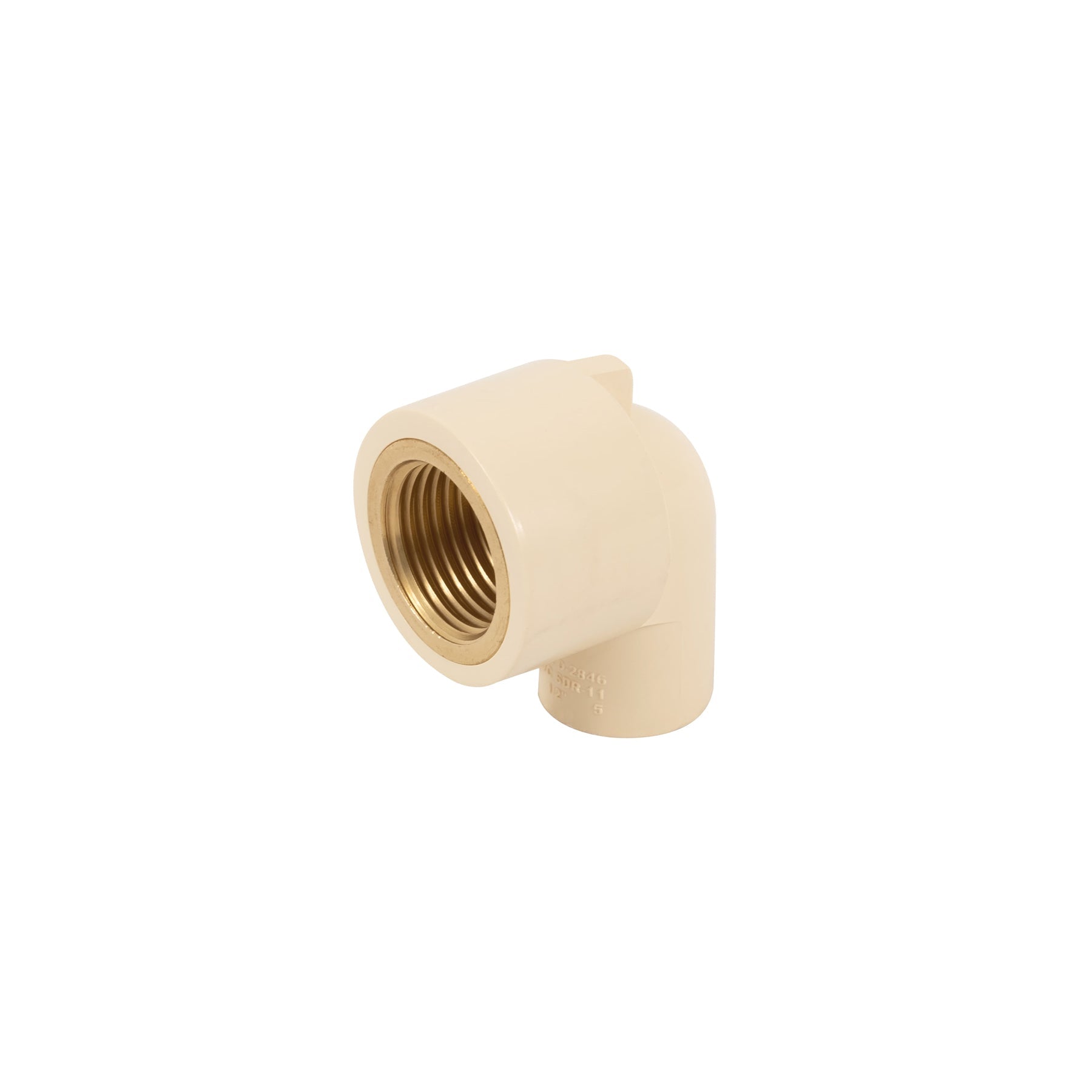 Codo 90° de CPVC con inserto laton 1/2', FOSET