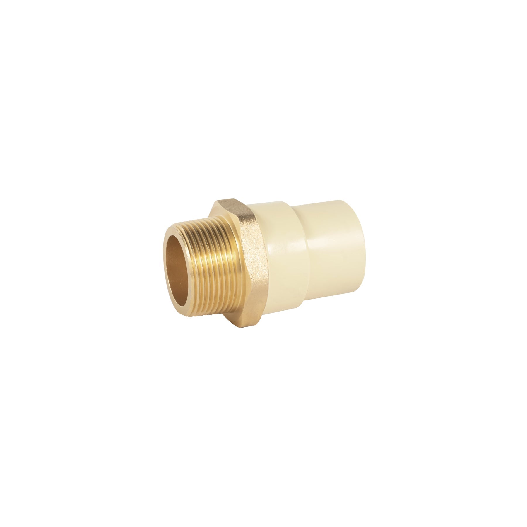 Adaptador macho de CPVC 1-1/4' con inserto de laton, FOSET