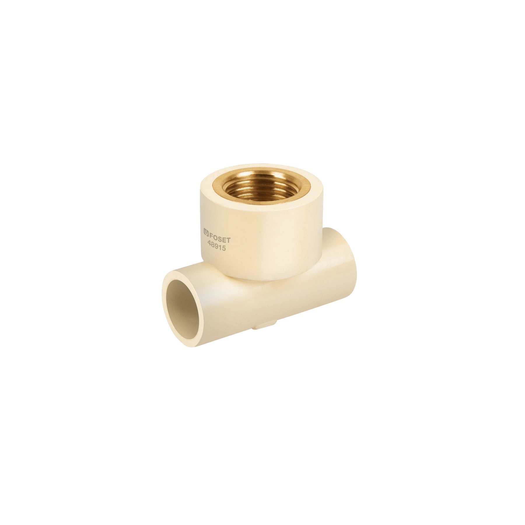 Tee reducida hembra de CPVC 3/4' x 3/4' x 1/2' inserto laton