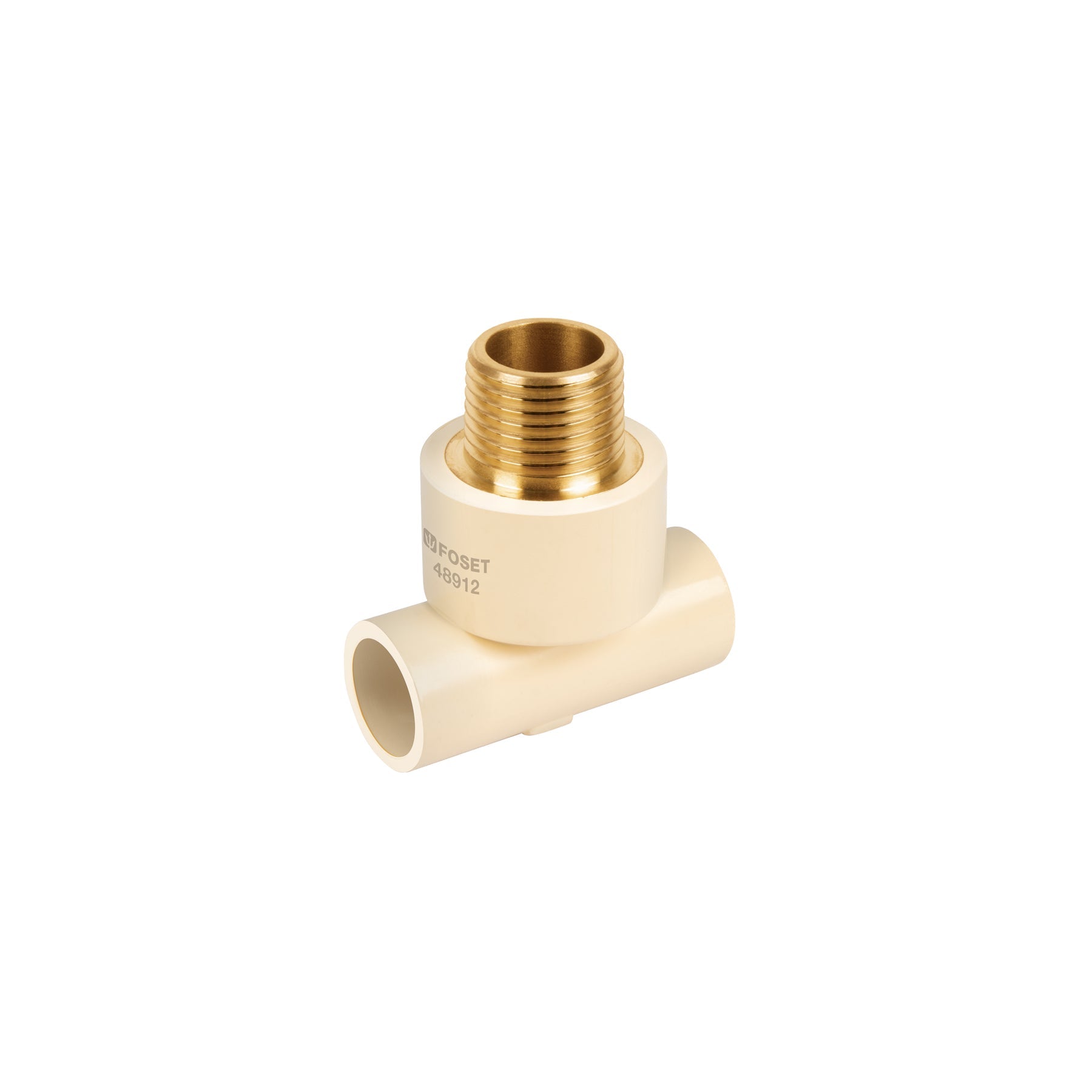 Tee reducida macho de CPVC 3/4' x 3/4' x 1/2' inserto laton
