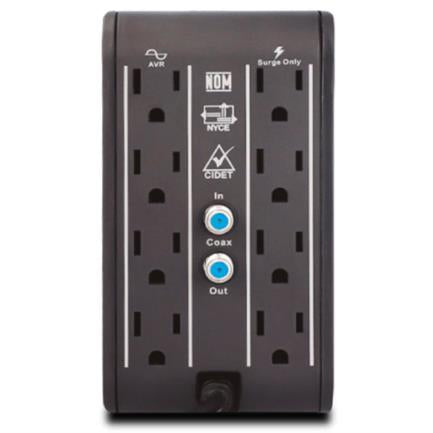 CDP - Regulador de voltaje CDP R2CU-AVR1008 1000VA/500W indicadores LED de funcionamiento 8  NEMA 5-15R y 4 puertos USB