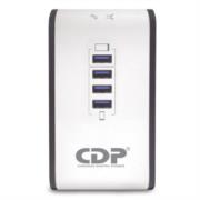 CDP - Regulador de voltaje CDP R2CU-AVR1008 1000VA/500W indicadores LED de funcionamiento 8  NEMA 5-15R y 4 puertos USB