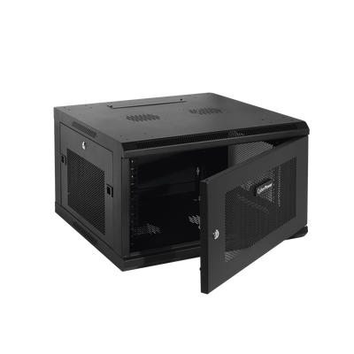 CYBERPOWER - Gabinete Fijo para Montaje en Pared con Puerta Perforada, 6UR (600 x 372 x 600 mm) (An. x Al. x Prof.)