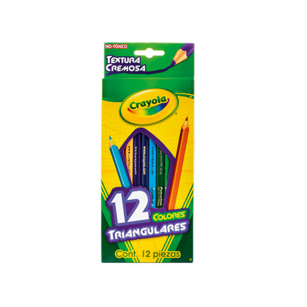 CRAYOLA - Lapices de Colores Crayola Triangulares con 12 piezas
