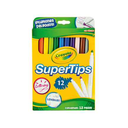 CRAYOLA - Plumones Crayola SuperTips con 12 piezas