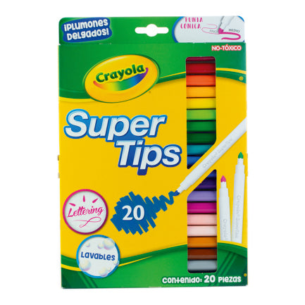 CRAYOLA - Plumones Crayola SuperTips con 20 piezas