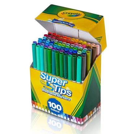 CRAYOLA - Plumones Crayola SuperTips con 100 piezas