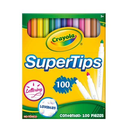 CRAYOLA - Plumones Crayola SuperTips con 100 piezas