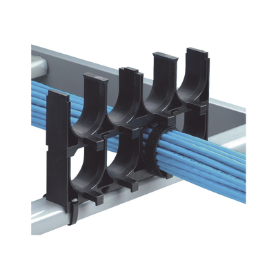 PANDUIT - Espaciador de Cables de Nylon 6.6, Con 4 Espacios de 1.25 in (31.8 mm) de Diámetro, Color Negro, 1 Pieza