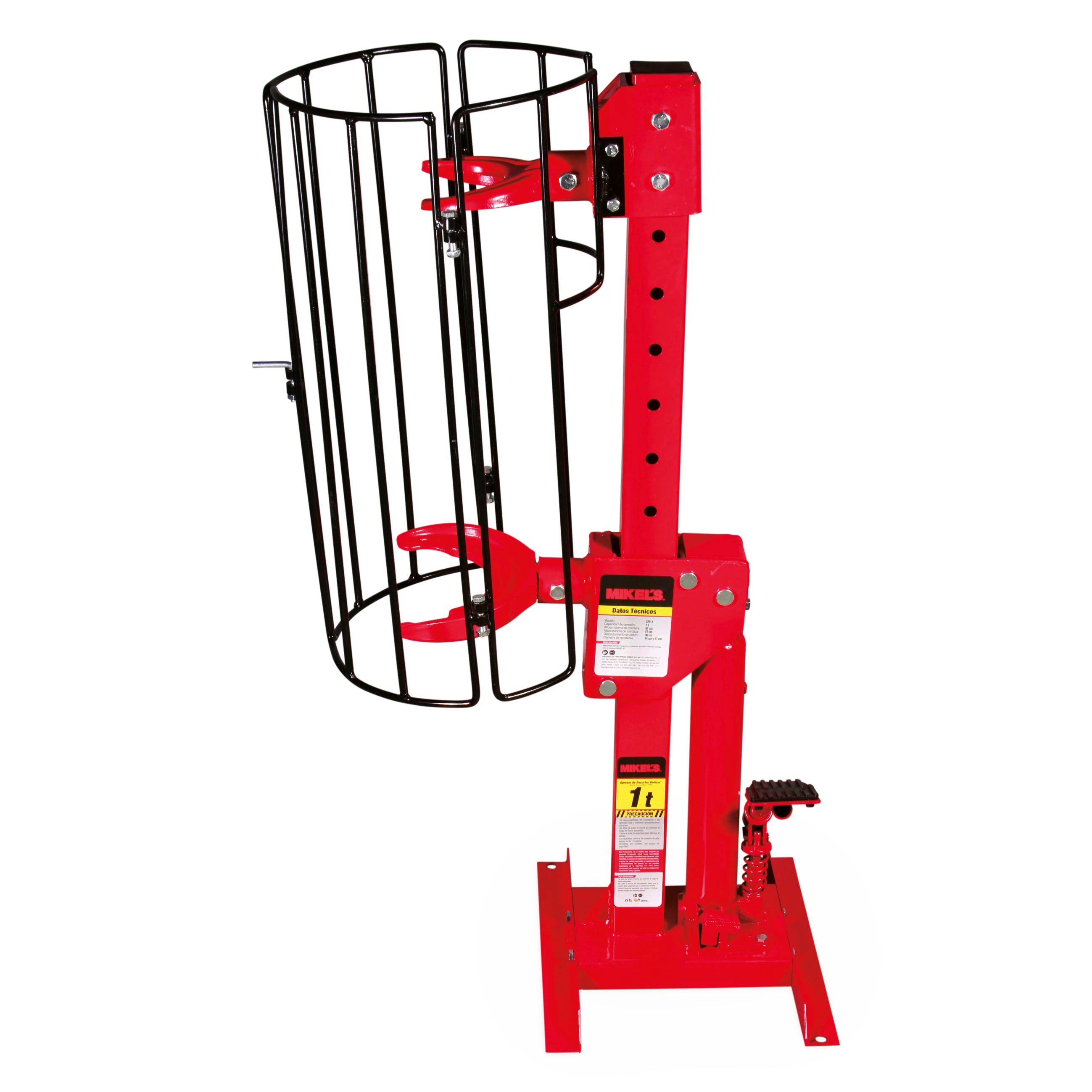 Opresor de resortes hidráulico vertical fijo (1 ton)