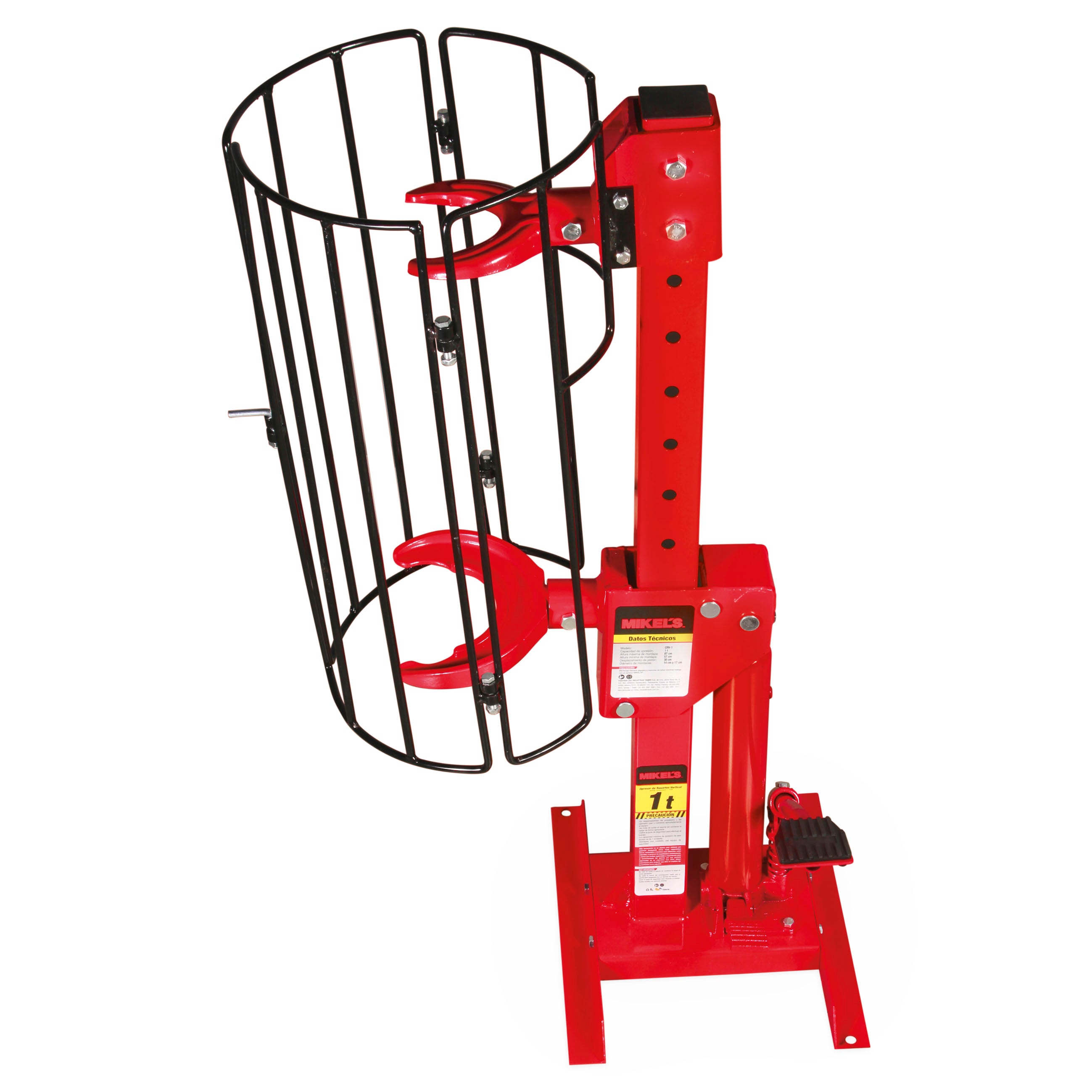 Opresor de resortes hidráulico vertical fijo (1 ton)