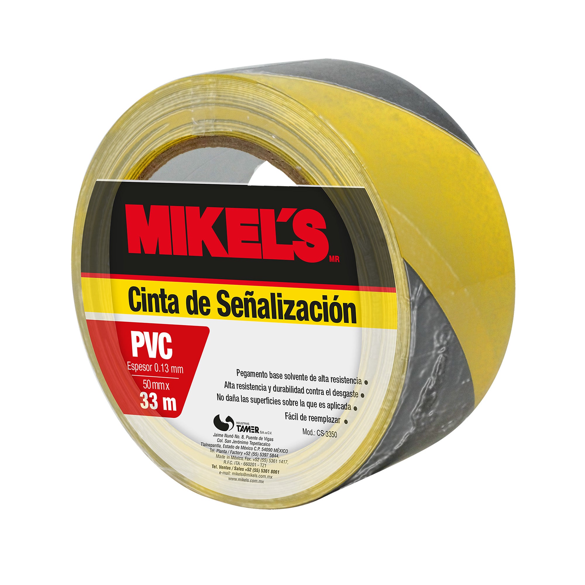 Cinta de señalización, 33 mts x 50 mm (caja 24 pzas)