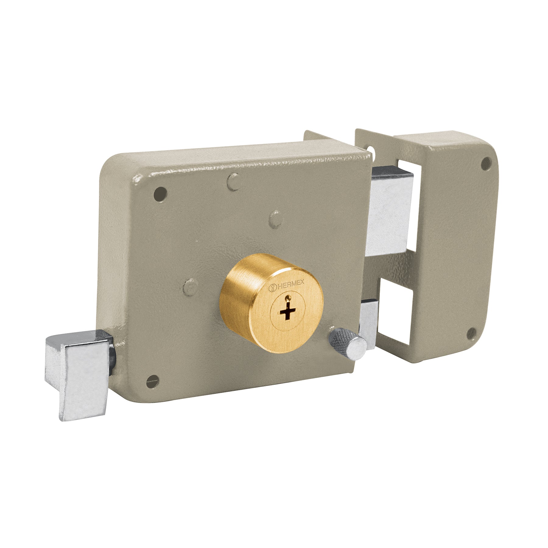 Cerradura sobreponer derecha clasica, llave tetra, blister