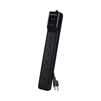 CYBERPOWER - Multicontacto Con Supresor de Picos, Voltaje de Entrada 125 Vca NEMA 5-15P, Con 7 Salidas NEMA 5-15R, 1500 Joules