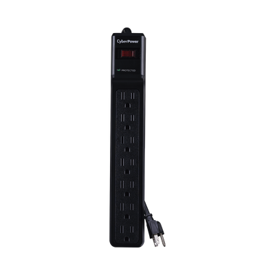 CYBERPOWER - Multicontacto Con Supresor de Picos, Voltaje de Entrada 125 Vca NEMA 5-15P, Con 7 Salidas NEMA 5-15R, 1500 Joules