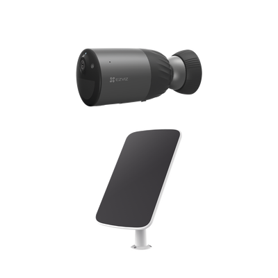 EZVIZ - Kit de Camara de Batería Recargable (No Cables) / WiFi / Memoria Interna de 32 GB / Incluye 1 pieza de CS-BC1C y 1 Pieza de CS-CMT-SOLARPANEL-C