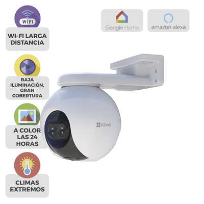 EZVIZ -  PT IP 2 Megapíxel / Lente Dual (2.8 mm y 12 mm) / Wi-Fi / Detección Humana / Visión Nocturna en Color / Cobertura Visual 360° / Notificación Push  / Ranura para Memoria 512 GB