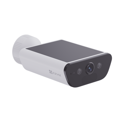 EZVIZ - Camara de Bateria con Panel Solar Integrado / 4K Resolucion / WI-FI 6 / Vision Nocturna / Detección Humana y de Vehiculos / Batería de 10400 MAH / IP65