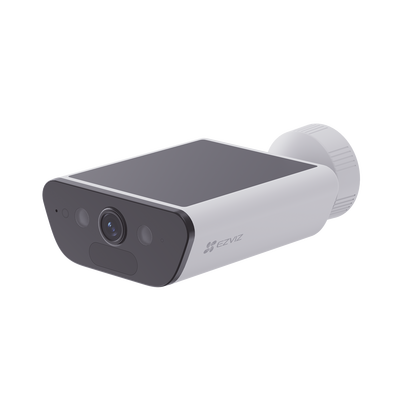 EZVIZ - Camara de Bateria con Panel Solar Integrado / 4K Resolucion / WI-FI 6 / Vision Nocturna / Detección Humana y de Vehiculos / Batería de 10400 MAH / IP65