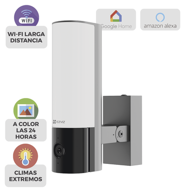 EZVIZ - Cámara IP 4 Megapíxel / Wi-Fi / Lampara Integrada / Audio de dos vías / Imágen Nocturna a Color / Detección Humana / Audios Personalizables  / Uso Exterior con Protección