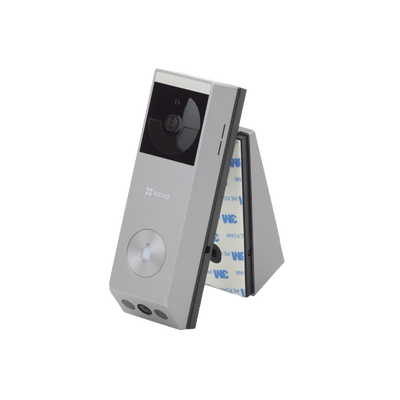 EZVIZ - Doorbell de Batería Recargable con Transformador de 5Vcc o Panel Solar (Incluye Panel) / 3 megapíxel / Doble Lente / Protección IP65 / Audio de Dos Vías