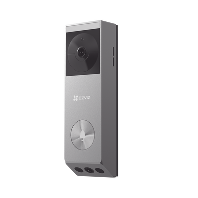 EZVIZ - Doorbell de Batería Recargable con Transformador de 5Vcc o Panel Solar (Incluye Panel) / 3 megapíxel / Doble Lente / Protección IP65 / Audio de Dos Vías