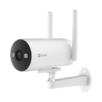 EZVIZ - Cámara Bala / 4G / Resolución 3 Megapixel (2K) / Visión Nocturna en Color / AI Detección de Humanos y Vehículos / Defensa Activa con Sirena y Luz Estroboscópica / IP67