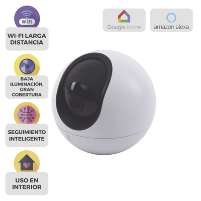EZVIZ - Mini PT IP 3K (5 Megapixel) / Wi-Fi / Detección Humana y Mascotas / Doble Banda 2.4- 5G / Seguimiento Inteligente / Audio de Dos Vías / Micro SD hasta 512GB / Uso Interior