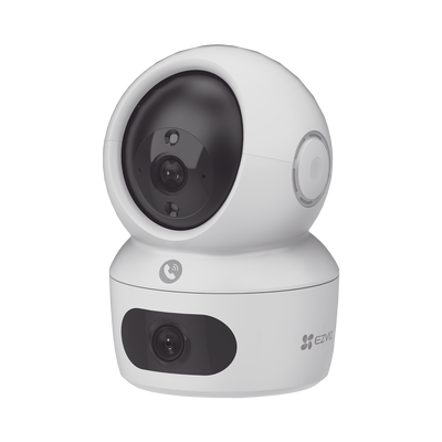 EZVIZ - Cámara PT / Doble Lente (4 MP + 4MP) / 4 Megapíxel / Wi-Fi / IA Detección Humana / Visión Nocturna a Color / Audio Bidireccional / Doble Banda 2.4 / 5GHz / WiFi 6 / Uso en Interior / Vision Nocturna Inteligente (Color 27/4)