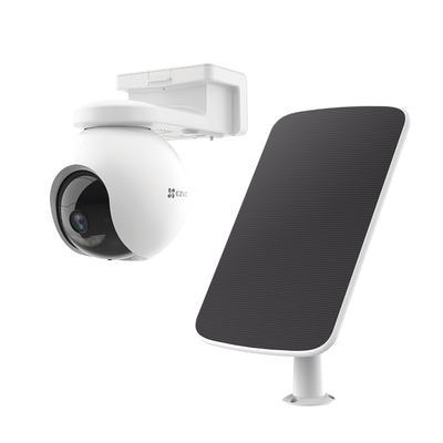 EZVIZ - Kit de Cámara de Batería Recargable  y Panel Solar / Wi-Fi / Almacenamiento Gratuito en Memoria Interna de 32 GB / Incluye 1 pieza de CS-HB8 y 1 Pieza de CS-CMT-SOLARPANEL-E