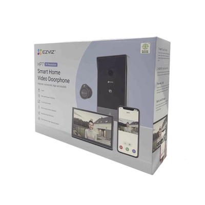 EZVIZ - Videoportero IP Conexión a 2 Hilos / Con Monitor Wi-Fi para Interior / Frente de Calle  IP65 Uso En Exterior Debe Tener Protección / Cámara 3 Megapíxel / Llamada a la App / Apertura remota  / Apertura de 1 Puerta y un 1 Porton