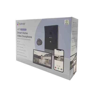 EZVIZ - Videoportero IP Conexión a 2 Hilos / Con Monitor Wi-Fi para Interior / Frente de Calle  IP65 Uso En Exterior Debe Tener Protección / Cámara 3 Megapíxel / Llamada a la App / Apertura remota  / Apertura de 1 Puerta y un 1 Porton