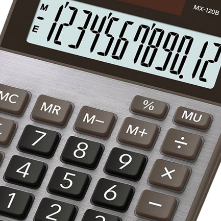 CASIO - Calculadora de Escritorio Casio MX-120B 12 digitos pantalla extra grande doble alimentacion de bateria