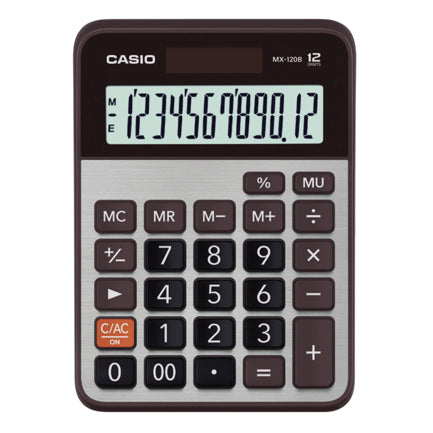 CASIO - Calculadora de Escritorio Casio MX-120B 12 digitos pantalla extra grande doble alimentacion de bateria