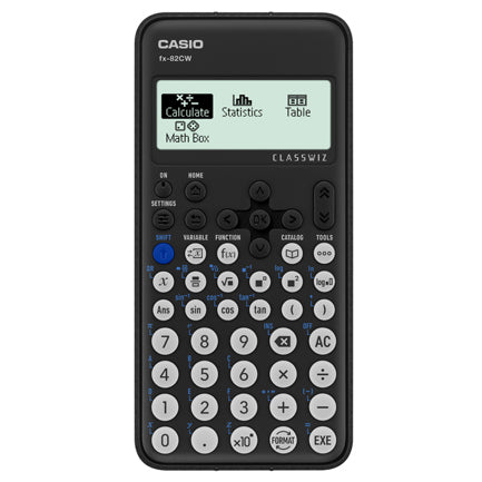 CASIO - Calculadora Cientifica Casio mas de 290 funciones FX-82CW para preparatoria y universidad negra 4 lineas codigo QR