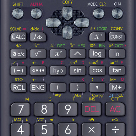CASIO - Calculadora Cientifica Casio mas de 400 funciones FX-991MS-2 para preparatoria y universidad negra 2 lineas SVPAM