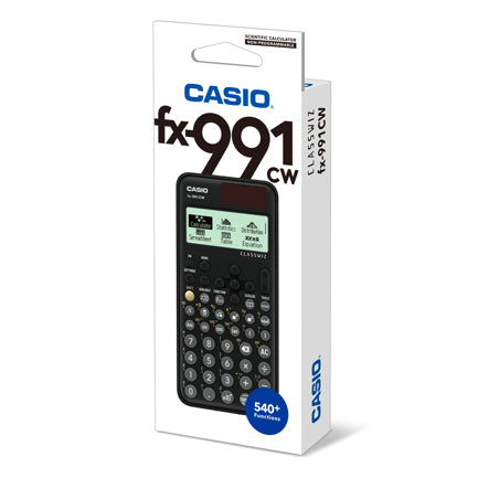 CASIO - Calculadora Cientifica Casio mas de 540 funciones FX-991CW para preparatoria y universidad negra 4 lineas codigo QR