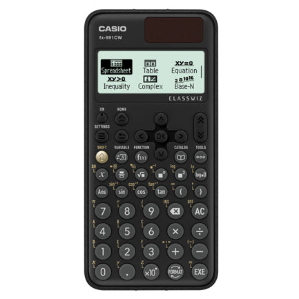 CASIO - Calculadora Cientifica Casio mas de 540 funciones FX-991CW para preparatoria y universidad negra 4 lineas codigo QR