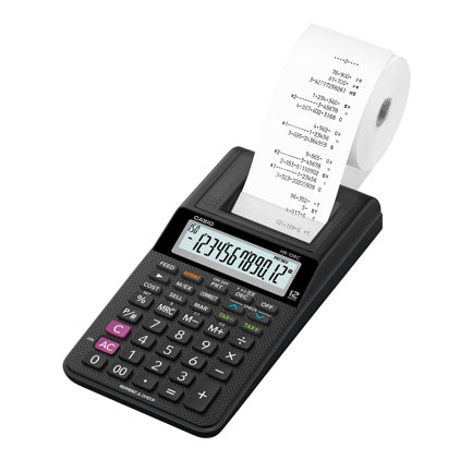 CASIO - Calculadora Casio con impresora tipo Sumadora HR-10RC negro pantalla LCD  Costo Venta y Margen 150 pasos