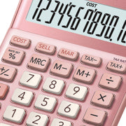 CASIO - Calculadora de Escritorio Casio MS-120FM-PK de 12 digitos rosa metalico costo venta y margen doble alimentacion